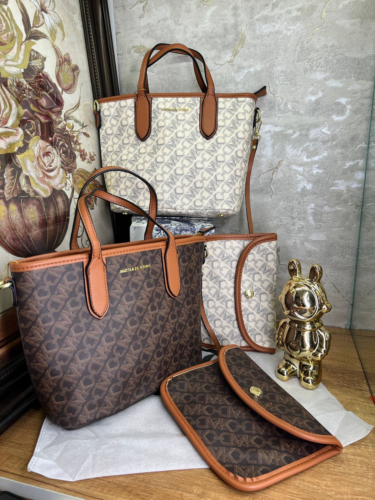 Michael Kors - Sac Fourre-Tout Eliza XS en Toile Logotée